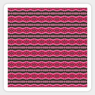 Serrated Lines Pink pattern Sticker